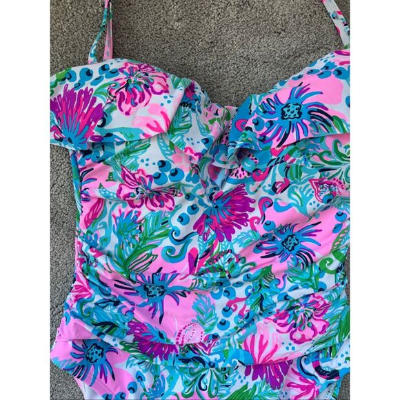 NWOT LILLY PULITZER Sz 6 RUBYANN SWIMSUIT *PARADISE PETALS*, $158 B14 - Picture 6 of 9